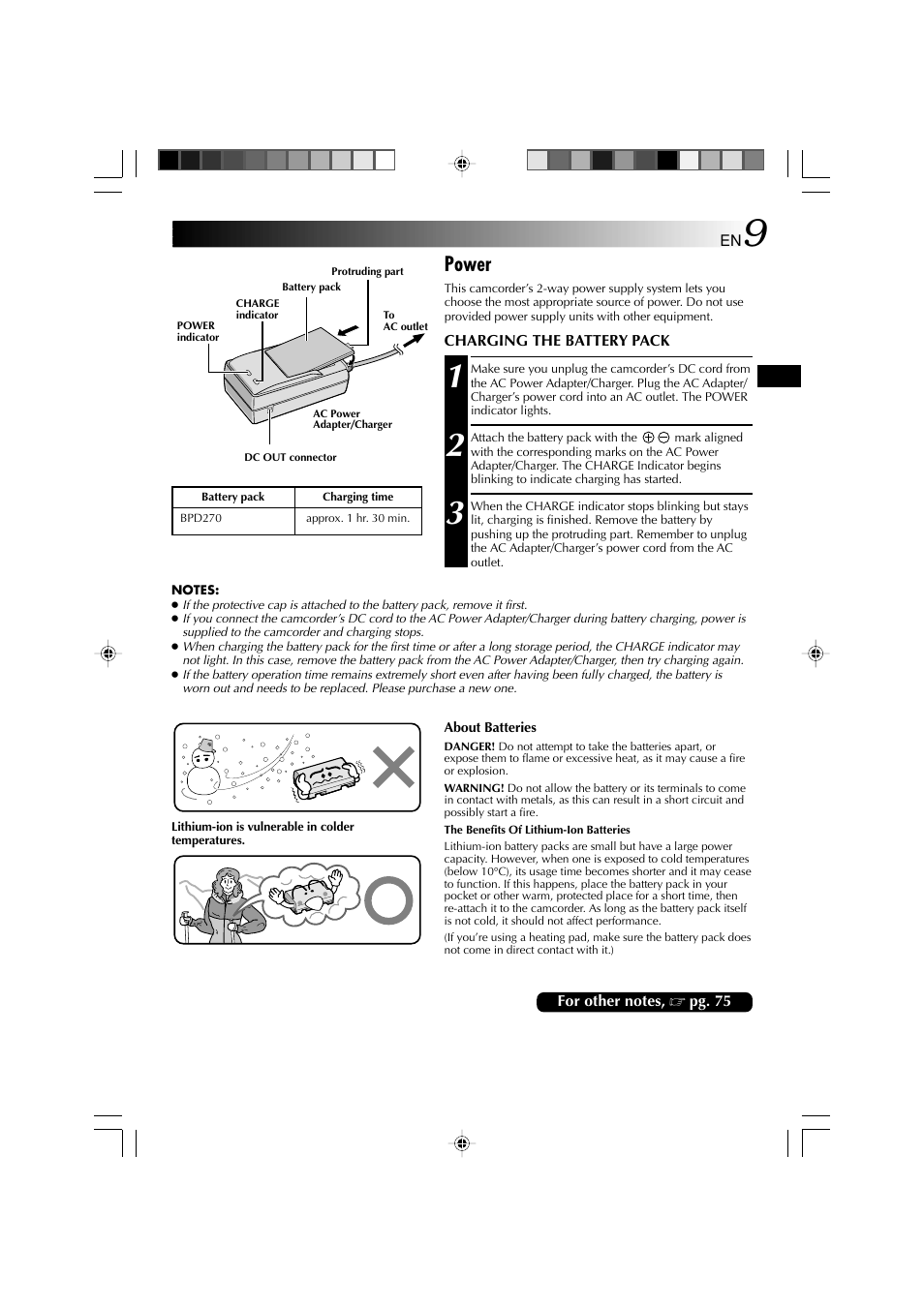 Power | Technicolor - Thomson HP 270 User Manual | Page 10 / 100