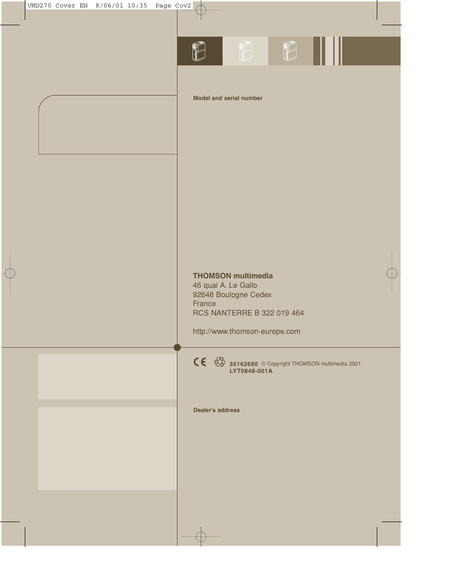 Technicolor - Thomson HP 270 User Manual | Page 100 / 100