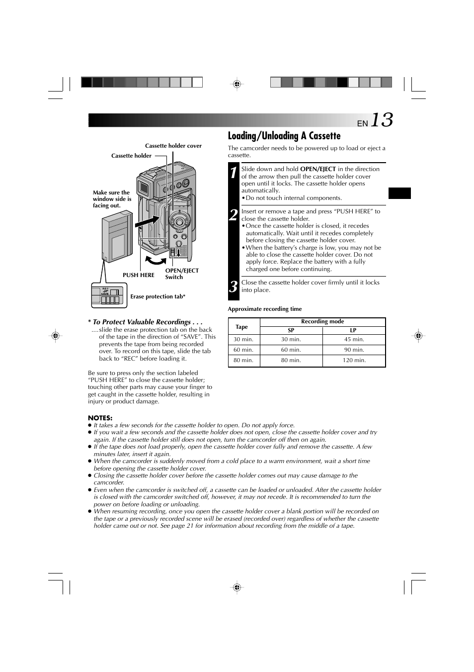 Loading/unloading a cassette | Technicolor - Thomson HP 270 User Manual | Page 14 / 100