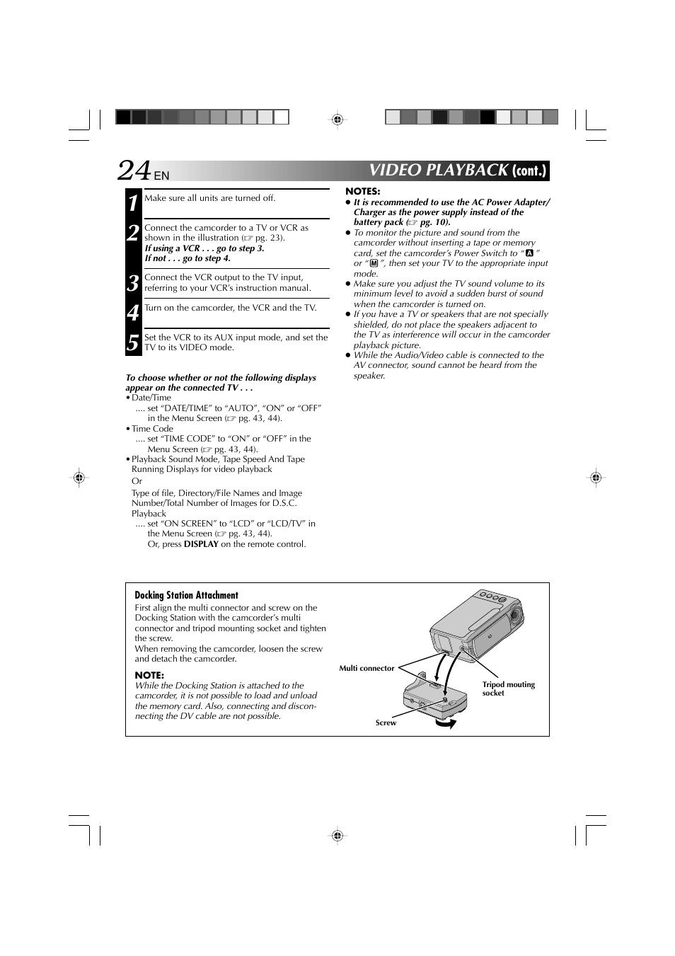 Video playback, Cont.) | Technicolor - Thomson HP 270 User Manual | Page 25 / 100