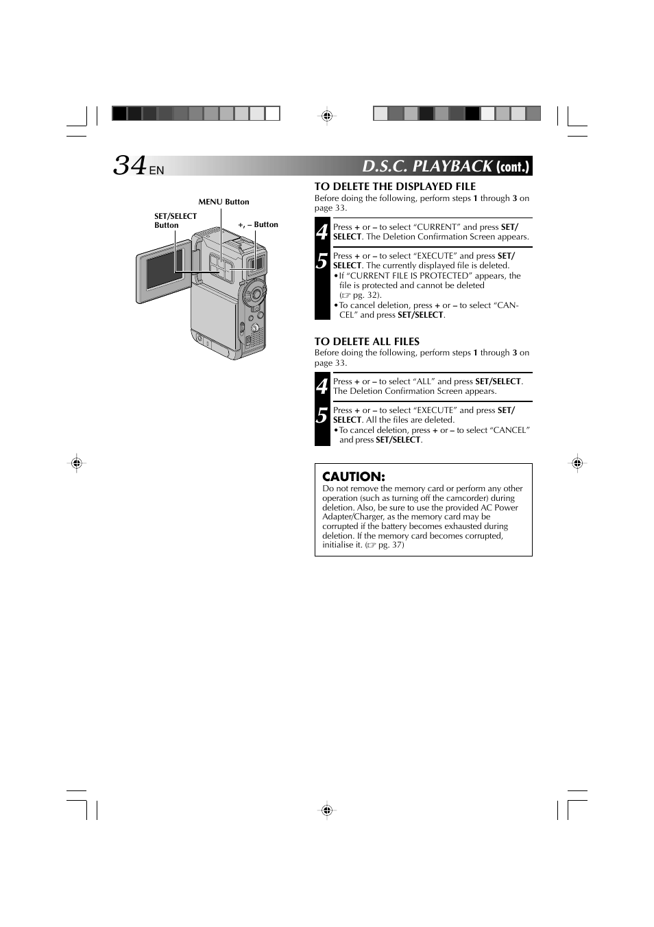 D.s.c. playback | Technicolor - Thomson HP 270 User Manual | Page 35 / 100