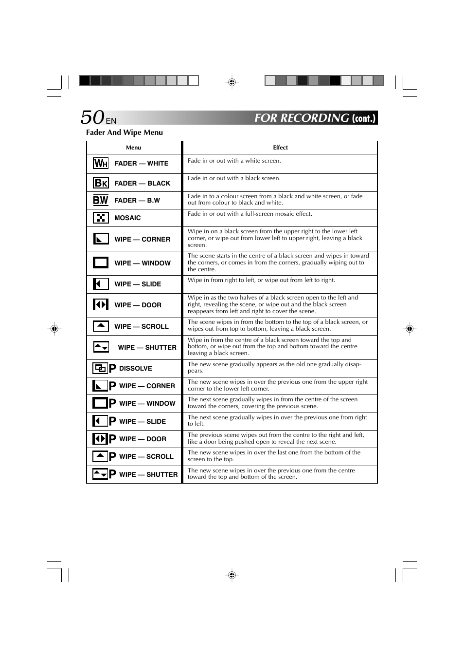 For recording, Cont.) | Technicolor - Thomson HP 270 User Manual | Page 51 / 100