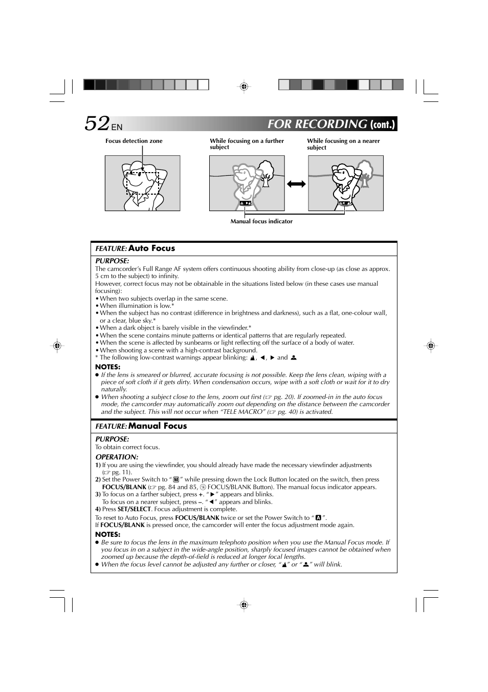For recording, Cont.) | Technicolor - Thomson HP 270 User Manual | Page 53 / 100
