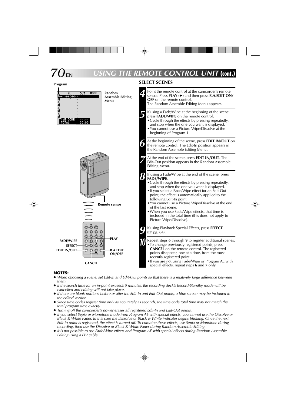 Using the remote control unit, Cont.) | Technicolor - Thomson HP 270 User Manual | Page 71 / 100