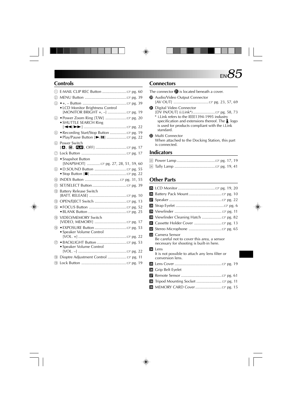 Controls, Connectors, Indicators | Other parts | Technicolor - Thomson HP 270 User Manual | Page 86 / 100