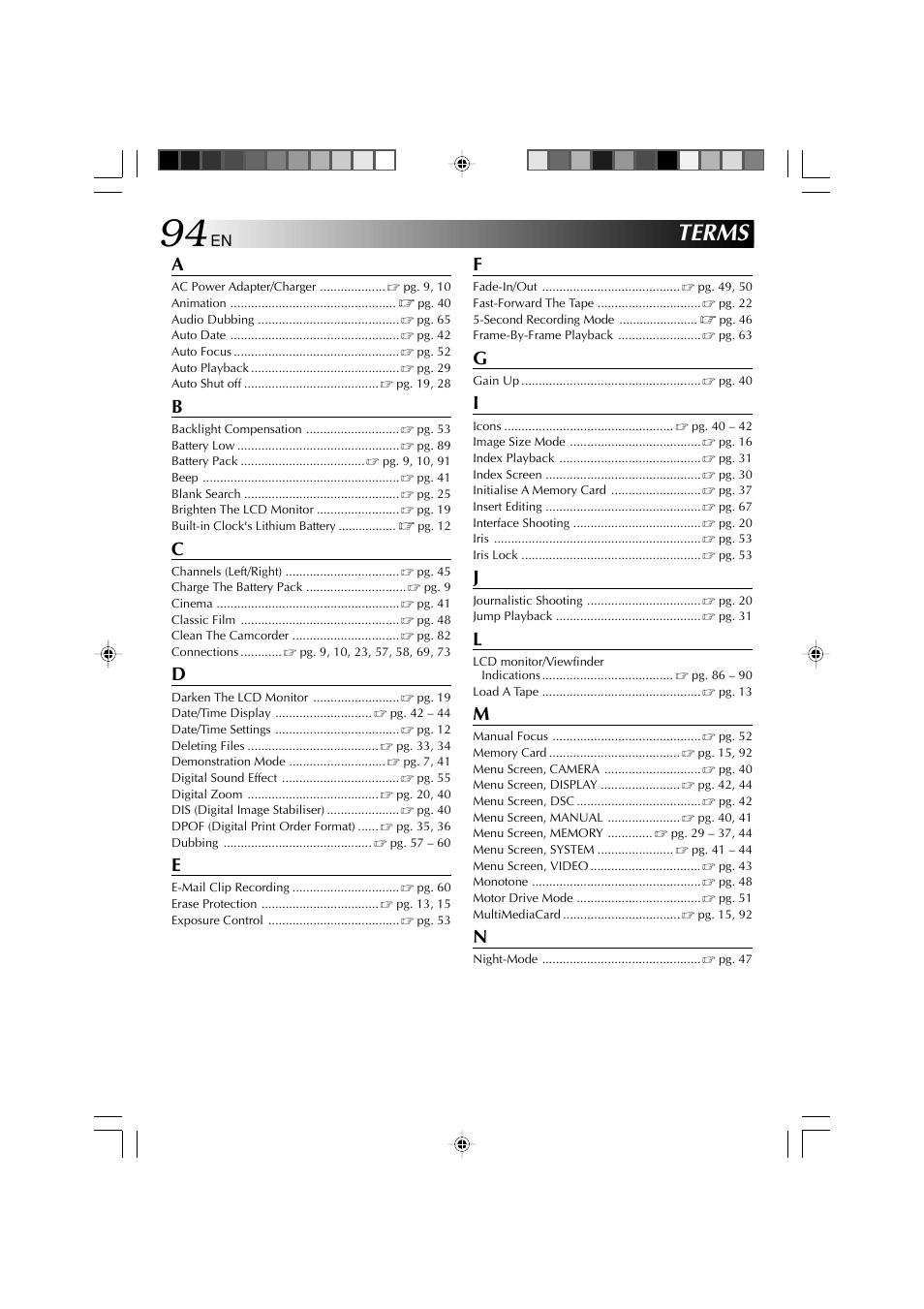 Terms | Technicolor - Thomson HP 270 User Manual | Page 95 / 100