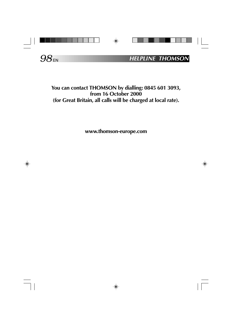 Technicolor - Thomson HP 270 User Manual | Page 99 / 100