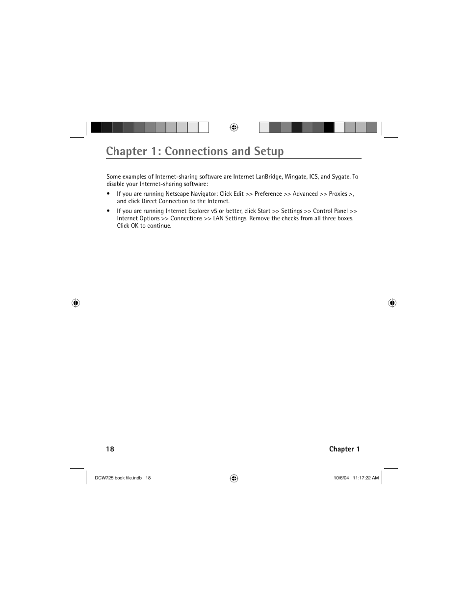 Chapter 1: connections and setup | Technicolor - Thomson Network Router User Manual | Page 20 / 72