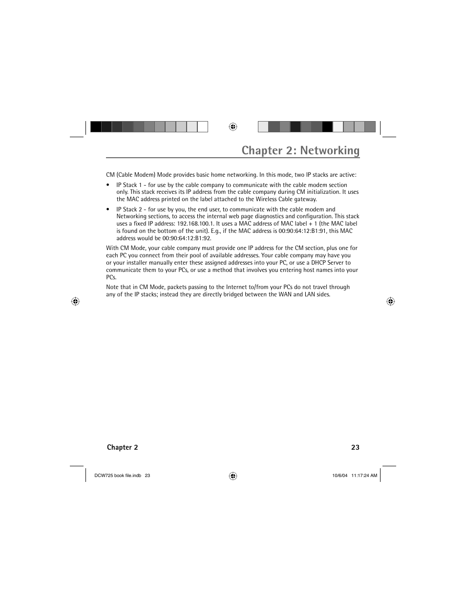 Chapter 2: networking | Technicolor - Thomson Network Router User Manual | Page 25 / 72