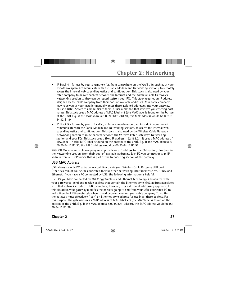 Chapter 2: networking | Technicolor - Thomson Network Router User Manual | Page 29 / 72