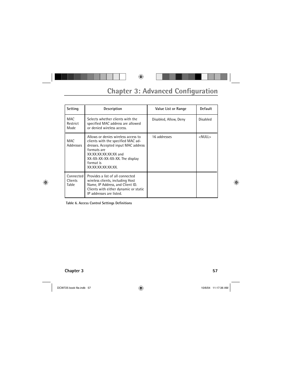 Chapter 3: advanced confi guration | Technicolor - Thomson Network Router User Manual | Page 59 / 72