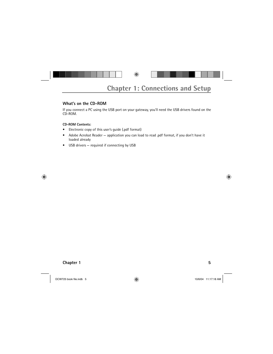 Chapter 1: connections and setup | Technicolor - Thomson Network Router User Manual | Page 7 / 72