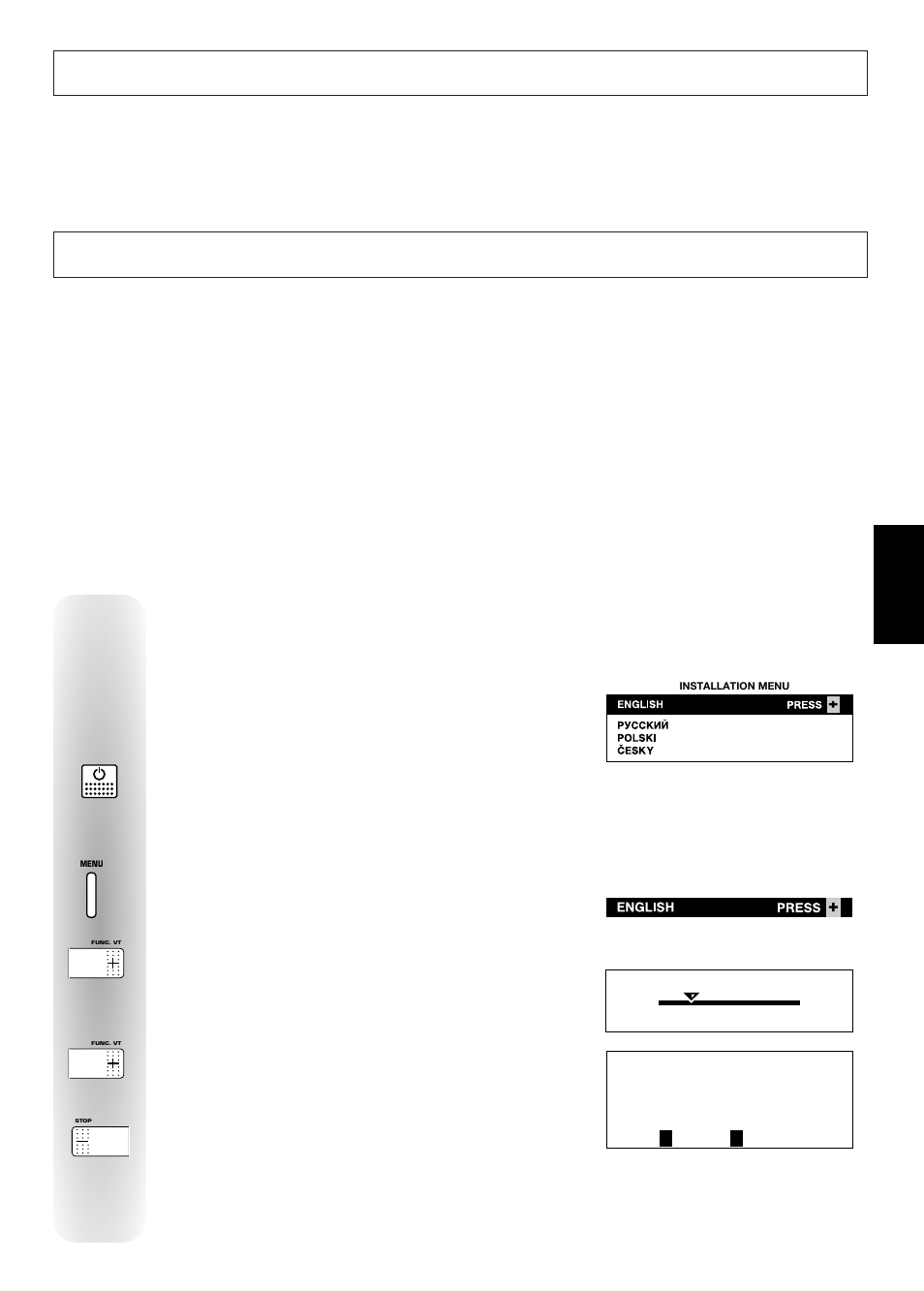 To turn on, Automatic channel setting, 1 . installation menu | Installation menu | Technicolor - Thomson 21 MS 77 CX User Manual | Page 5 / 18
