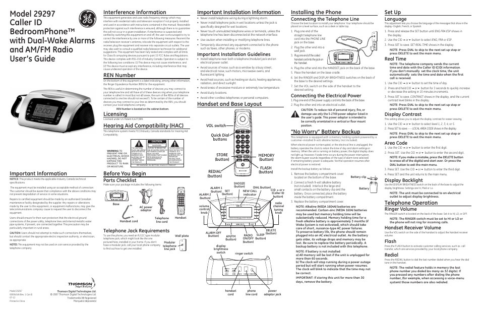 Technicolor - Thomson 29297 User Manual | 2 pages