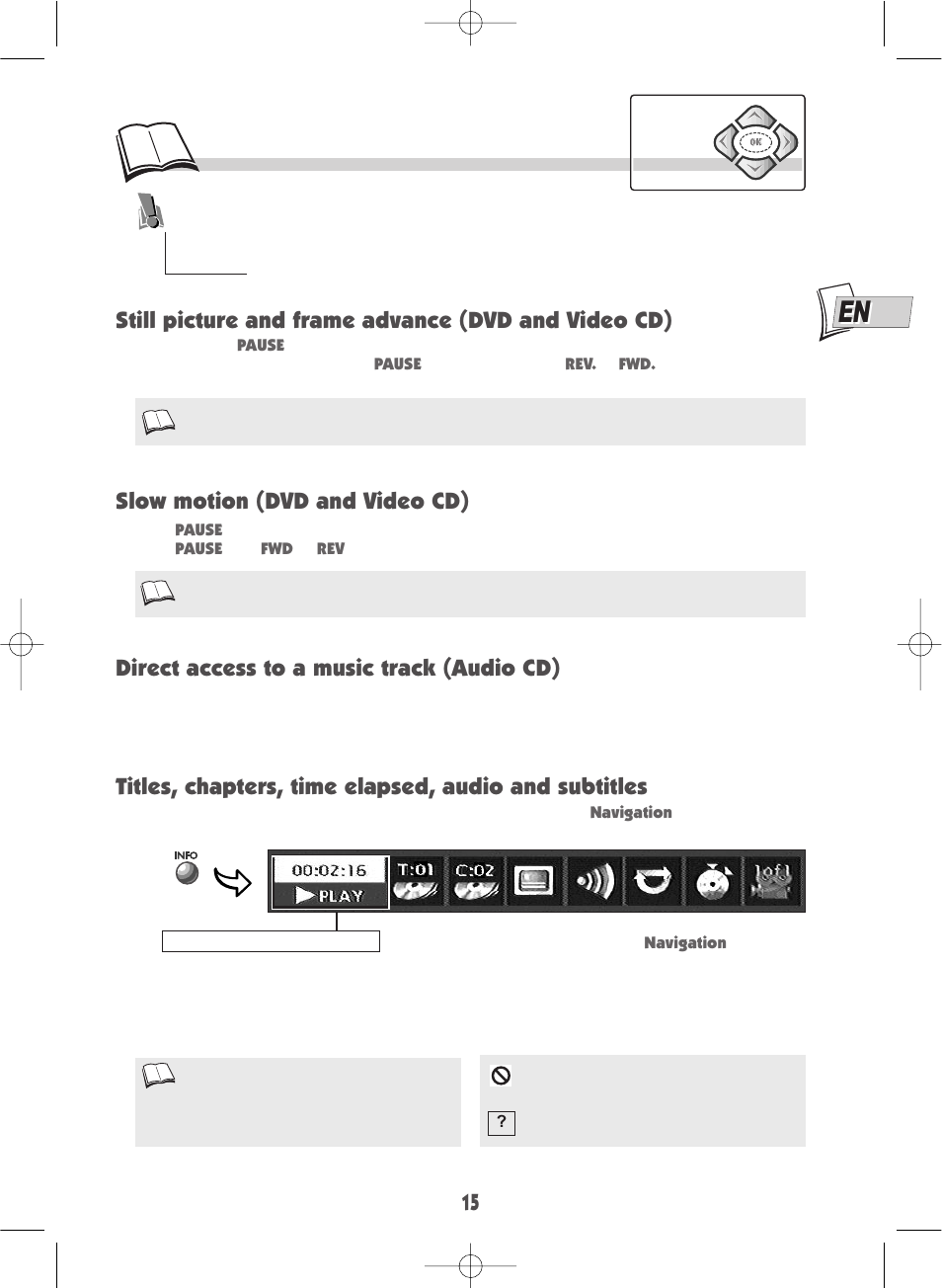 Slow motion (dvd and video cd) | Technicolor - Thomson DTH210E User Manual | Page 15 / 24