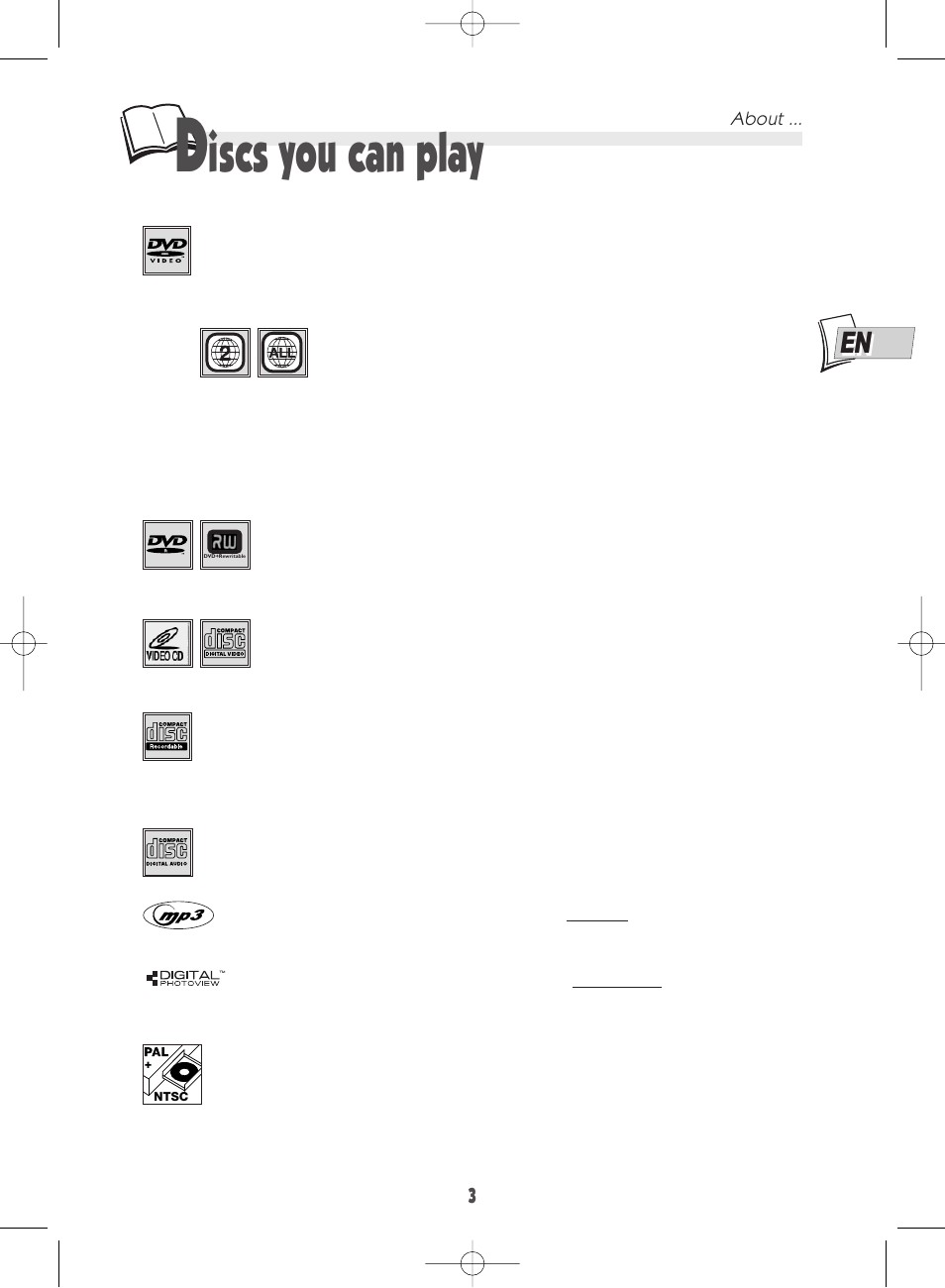 Iscs you can play | Technicolor - Thomson DTH 7000 E User Manual | Page 3 / 60