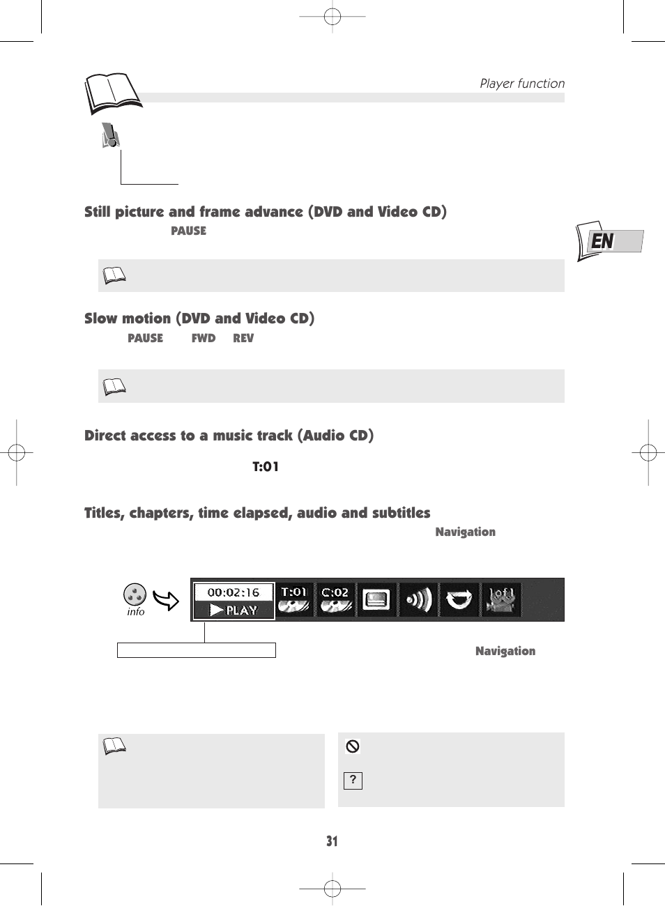 Slow motion (dvd and video cd) | Technicolor - Thomson DTH 7000 E User Manual | Page 31 / 60