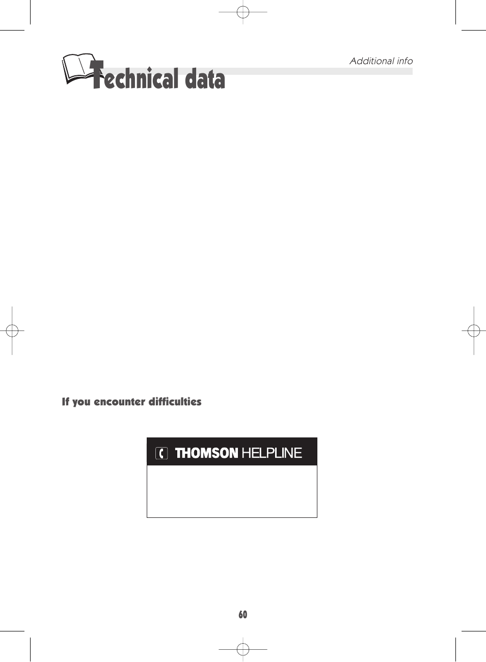 Echnical data | Technicolor - Thomson DTH 7000 E User Manual | Page 60 / 60