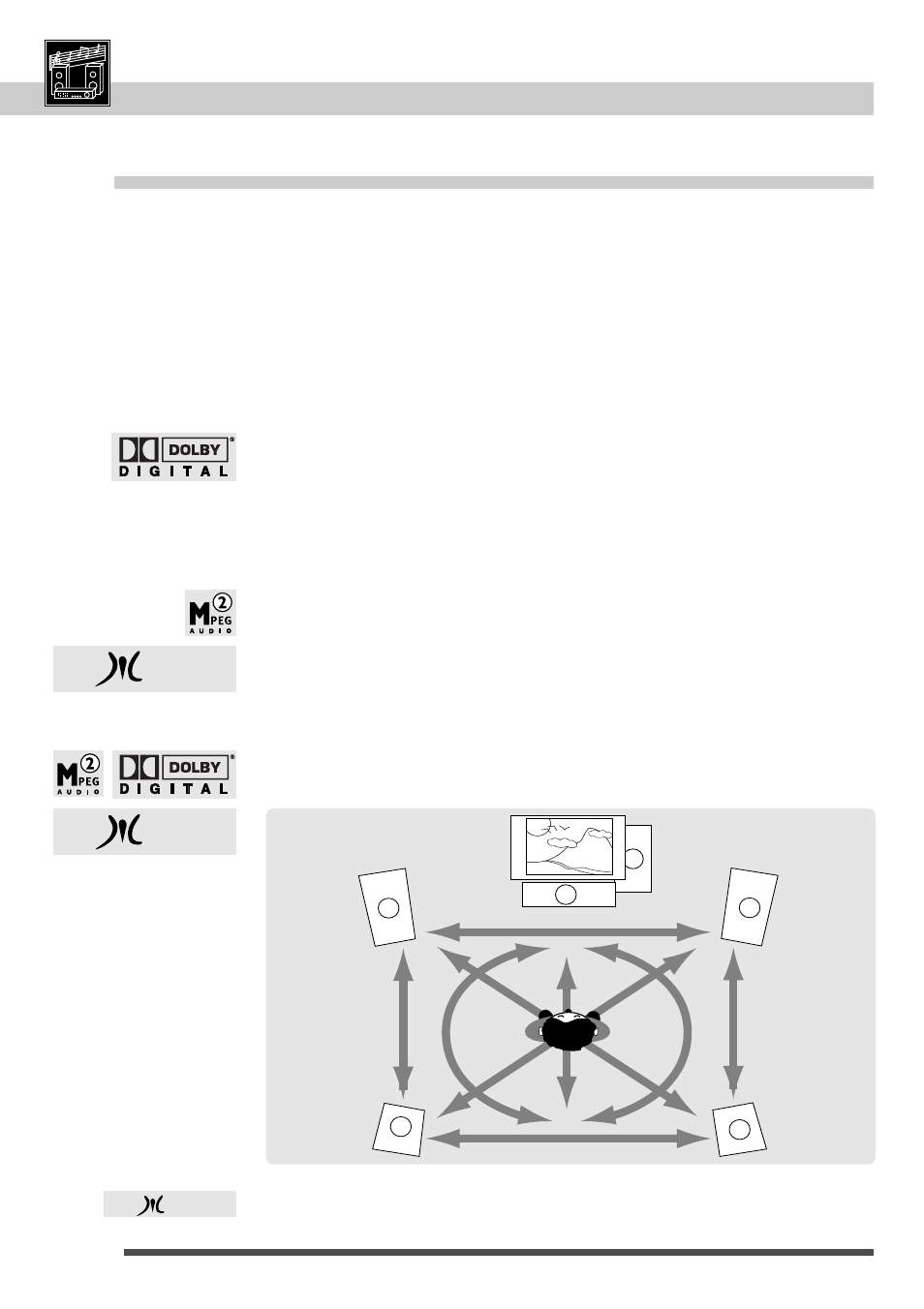 Audio connections, Surround sound | Technicolor - Thomson DTH 2000 User Manual | Page 38 / 48