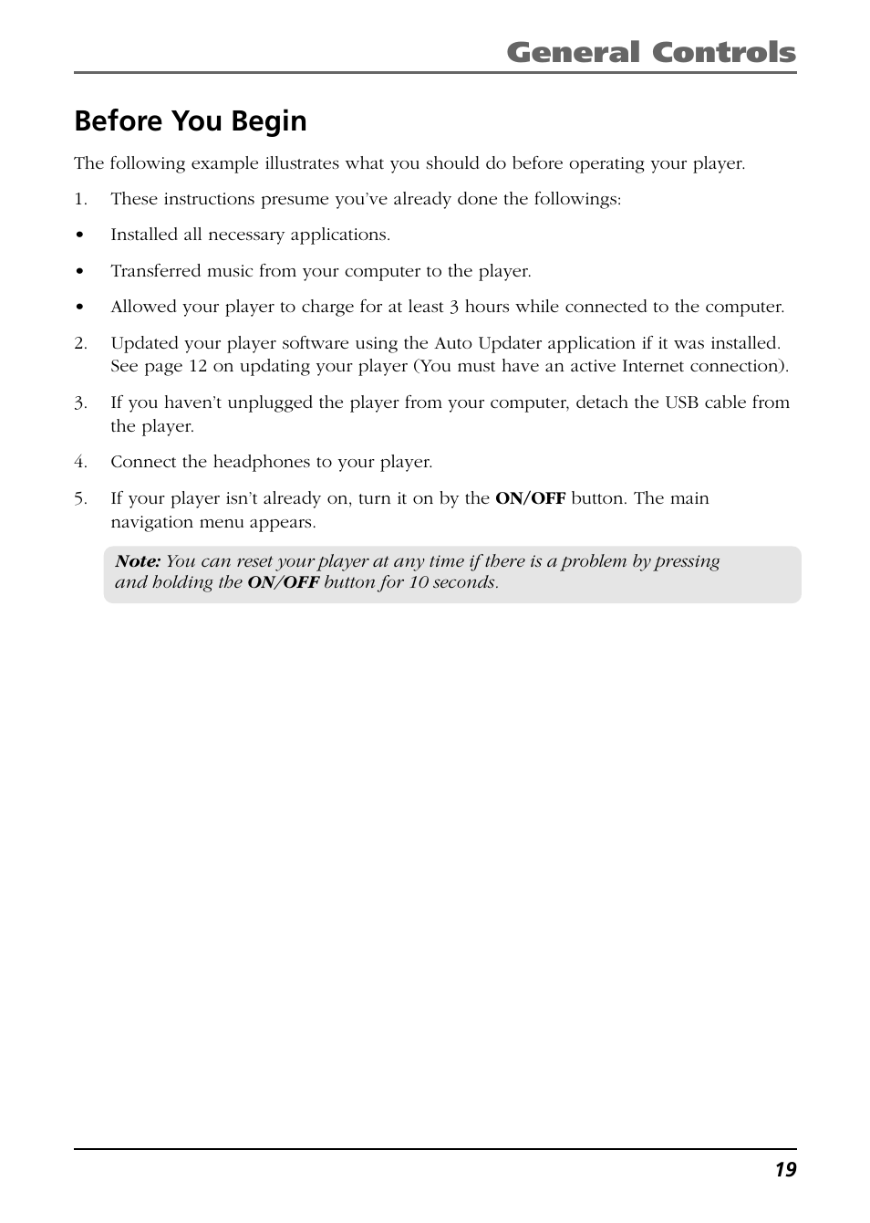 General controls, Before you begin | Technicolor - Thomson Thomson Scenium EH308 User Manual | Page 19 / 42