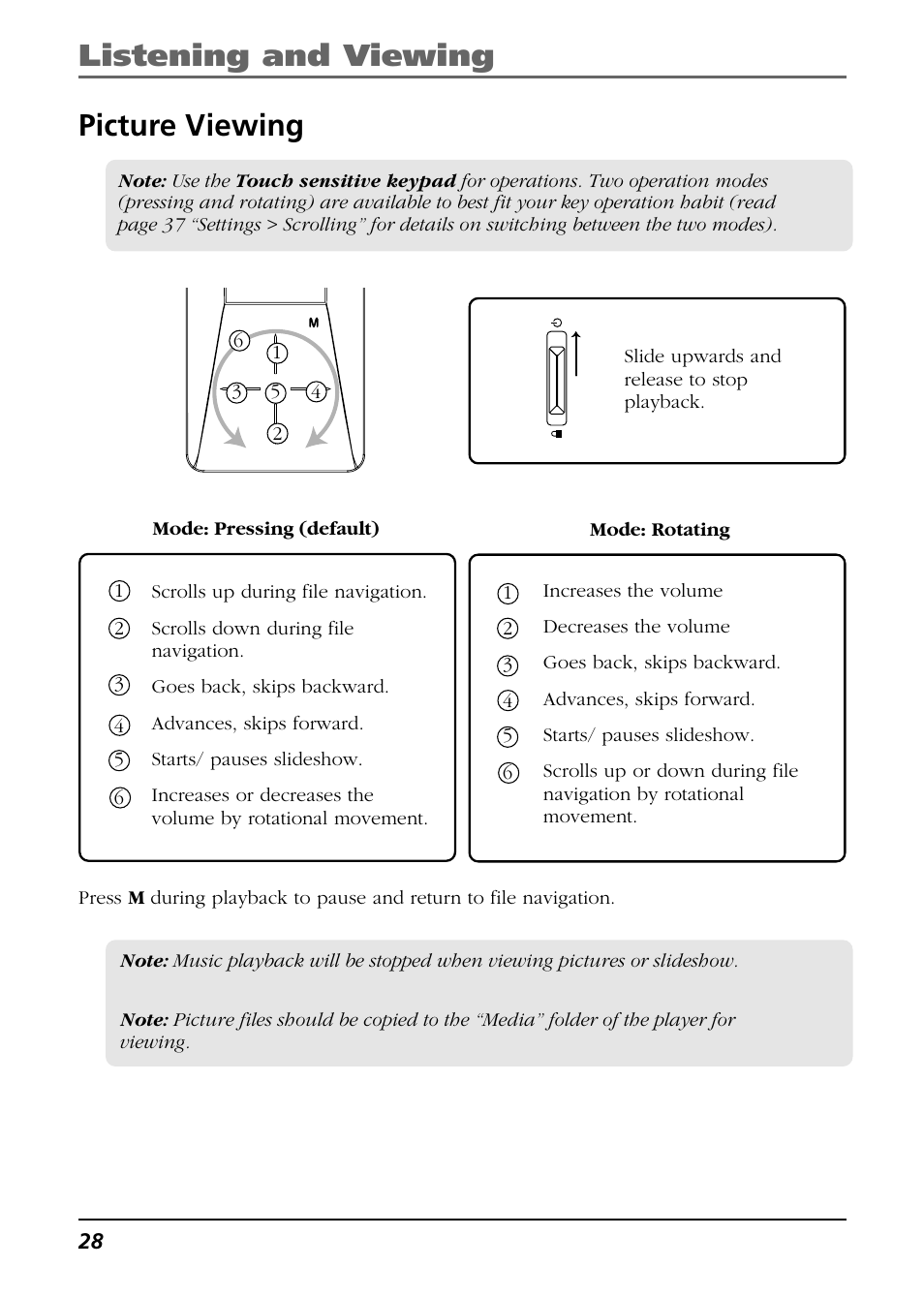 Picture viewing, Listening and viewing picture viewing | Technicolor - Thomson Thomson Scenium EH308 User Manual | Page 28 / 42