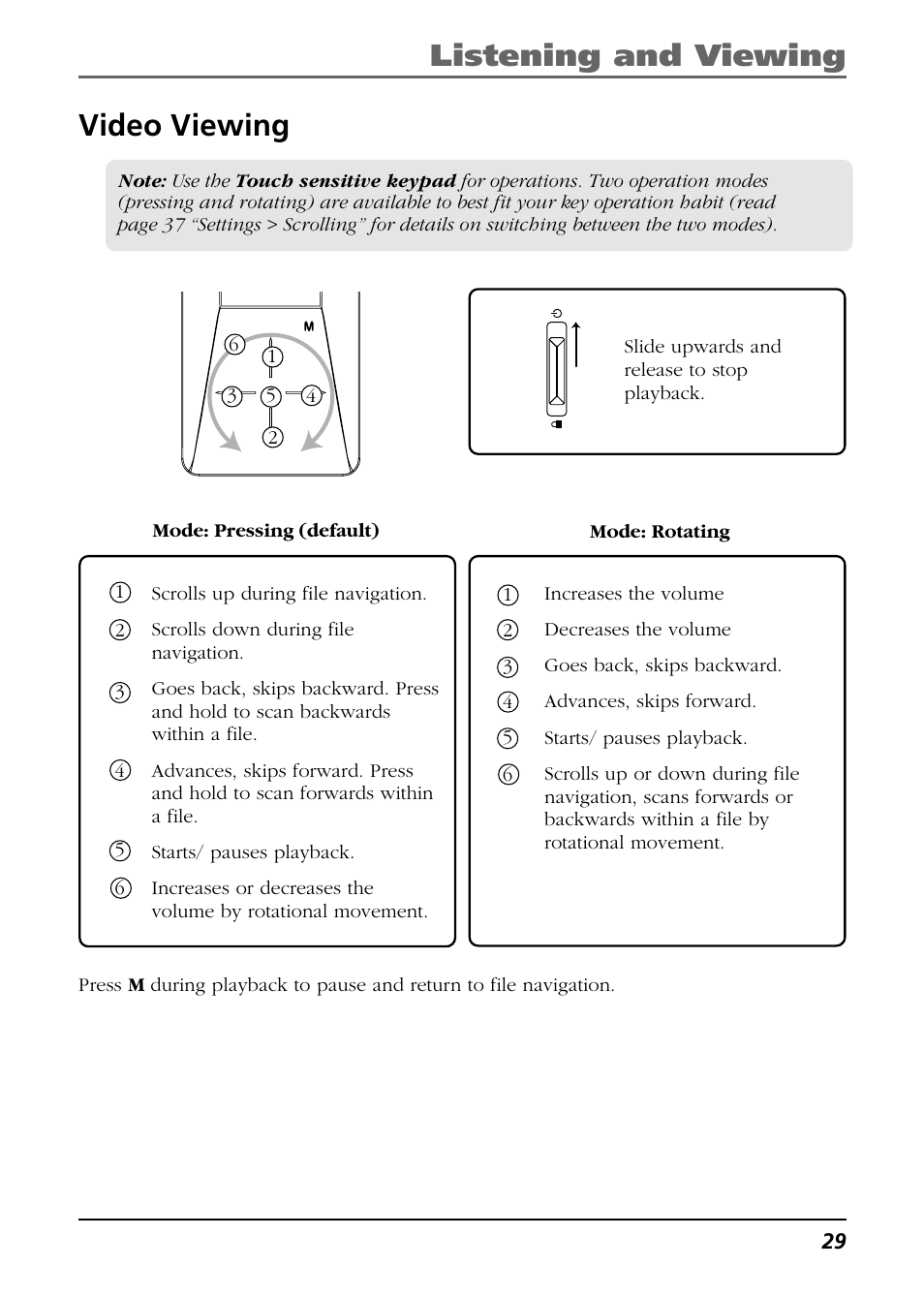 Video viewing, Listening and viewing | Technicolor - Thomson Thomson Scenium EH308 User Manual | Page 29 / 42