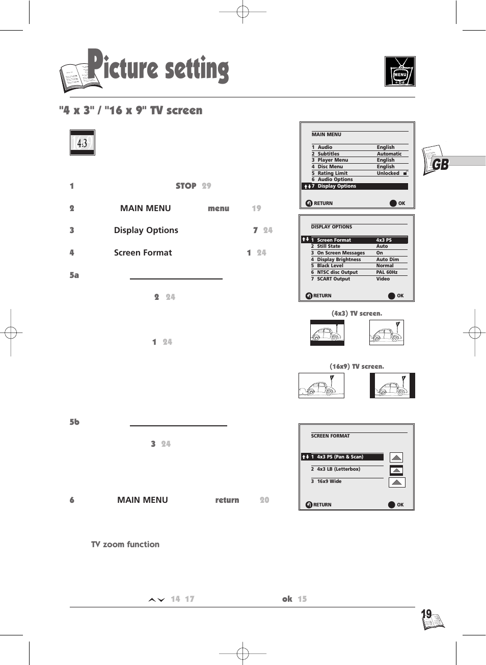 Icture setting | Technicolor - Thomson Thomson Scenium DTH4500 User Manual | Page 19 / 51