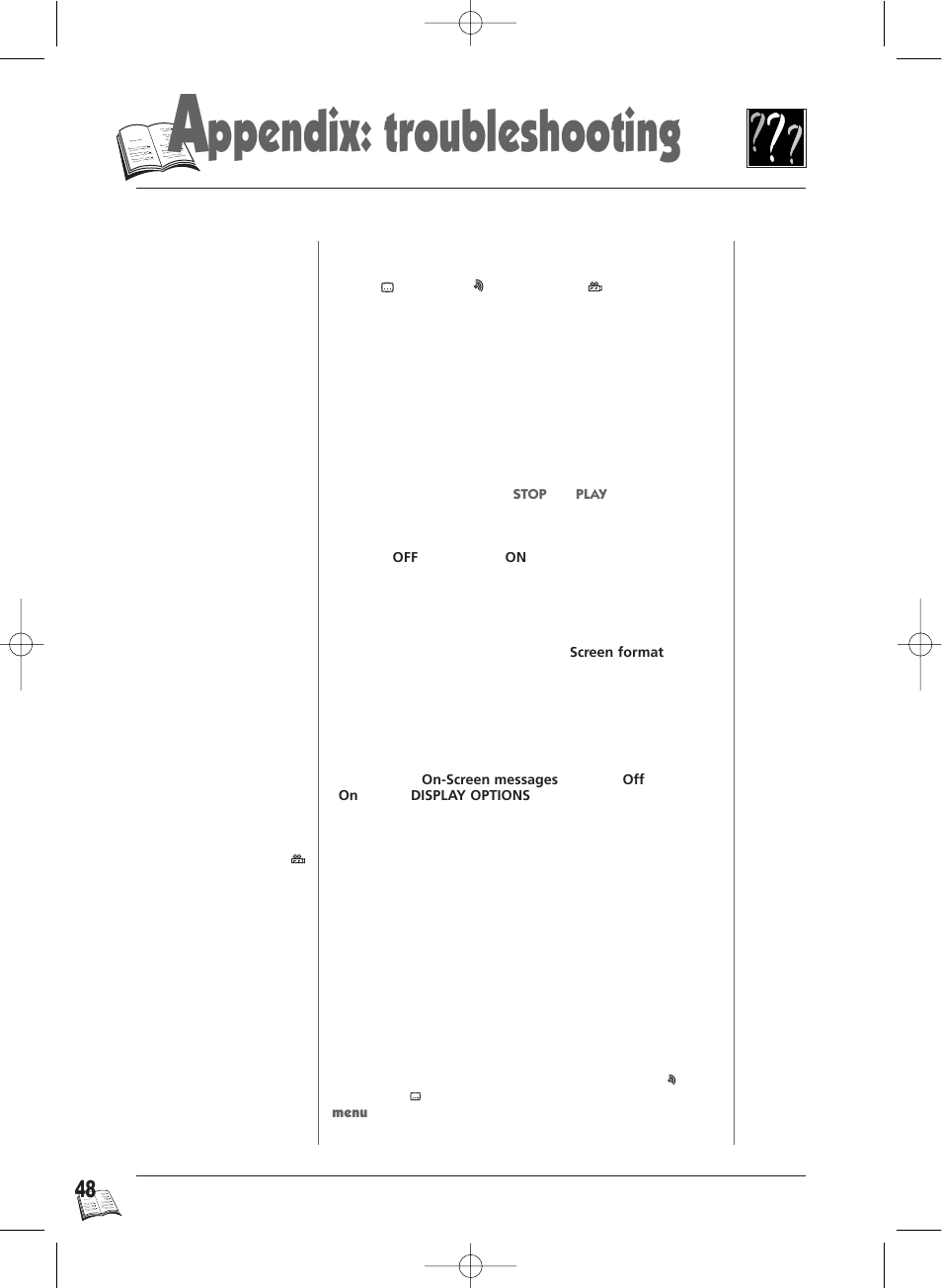 Ppendix: troubleshooting, Symptom page remedy | Technicolor - Thomson Thomson Scenium DTH4500 User Manual | Page 48 / 51