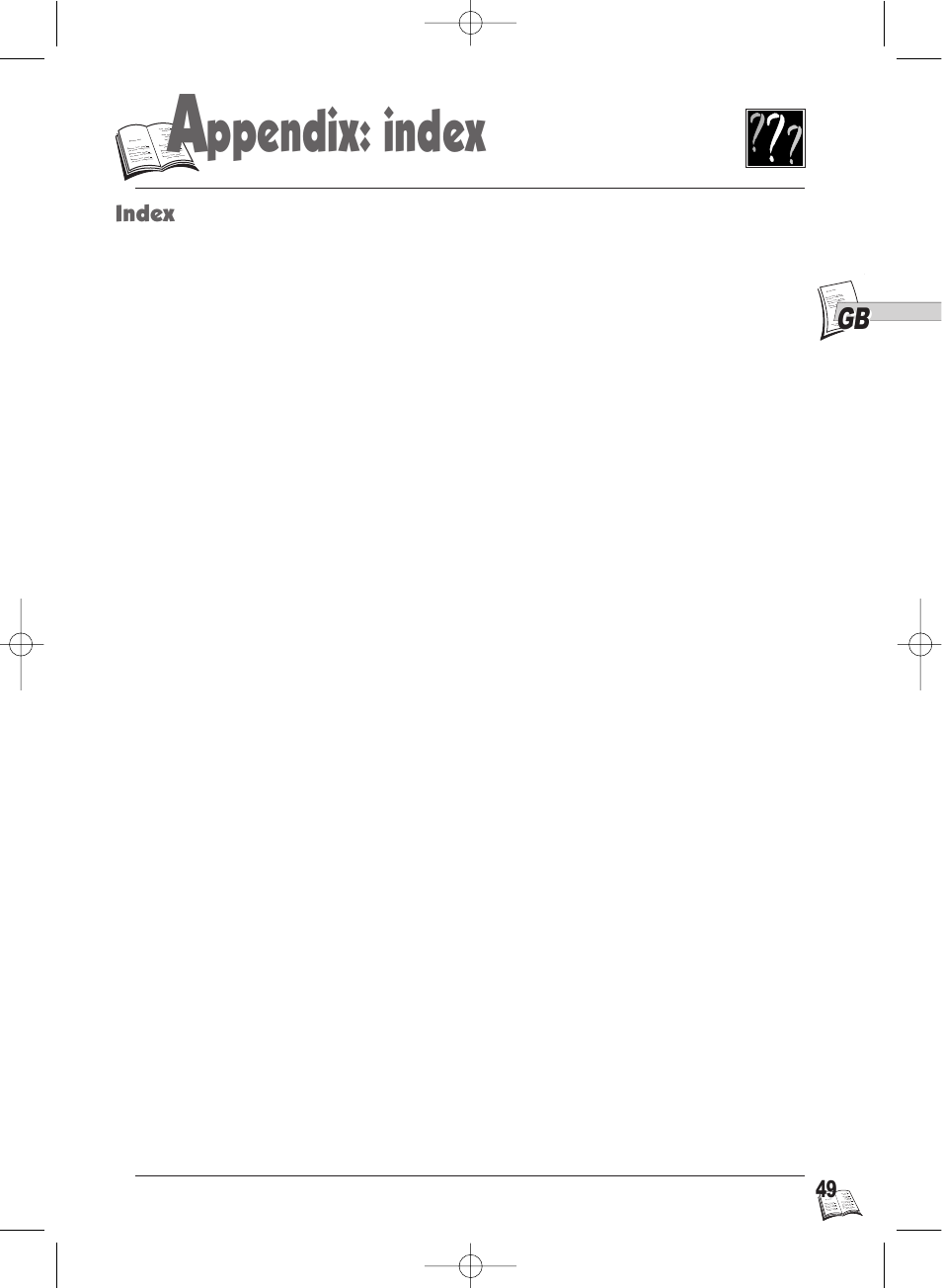 Ppendix: index, Index | Technicolor - Thomson Thomson Scenium DTH4500 User Manual | Page 49 / 51