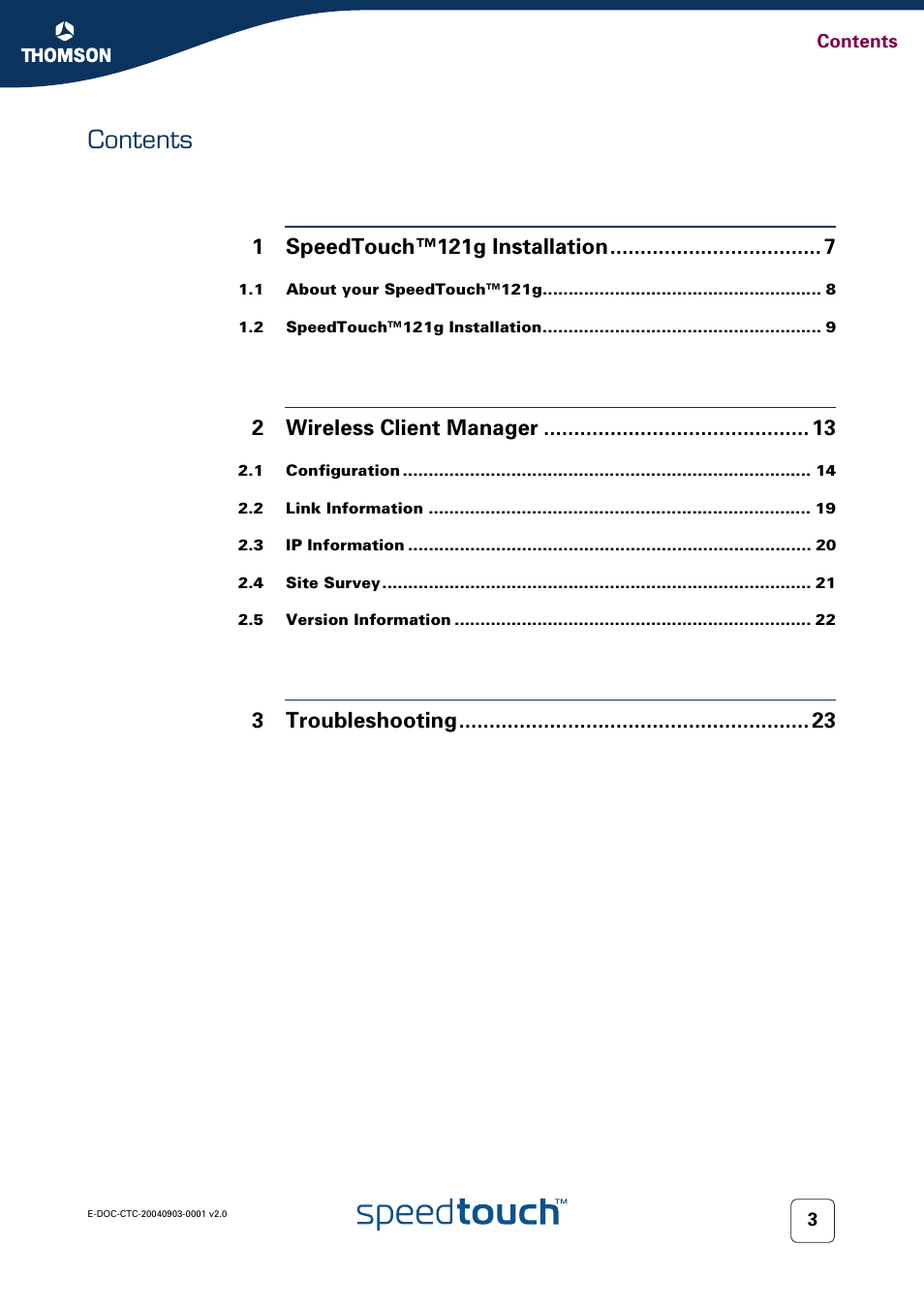 Technicolor - Thomson SpeedTouch 121g User Manual | Page 5 / 28