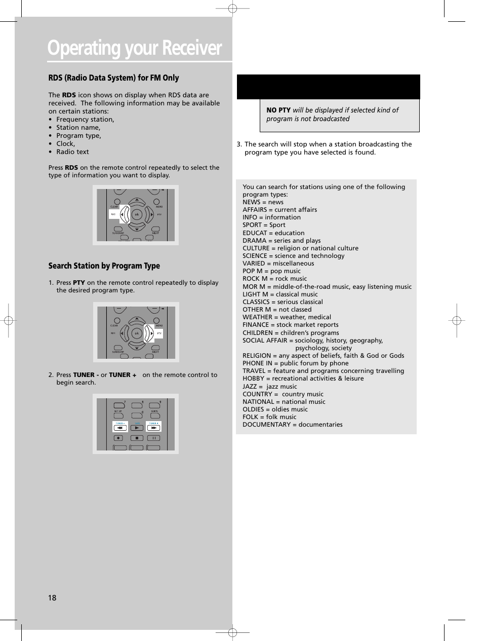 Operating your receiver | Technicolor - Thomson DPL680 User Manual | Page 21 / 28