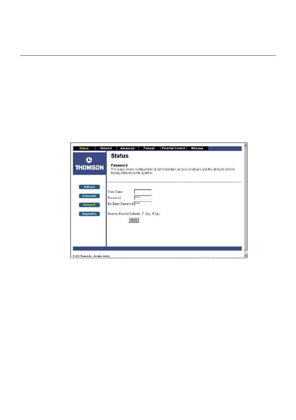 Chapter 3: advanced configuration | Technicolor - Thomson TCW710 User Manual | Page 42 / 81