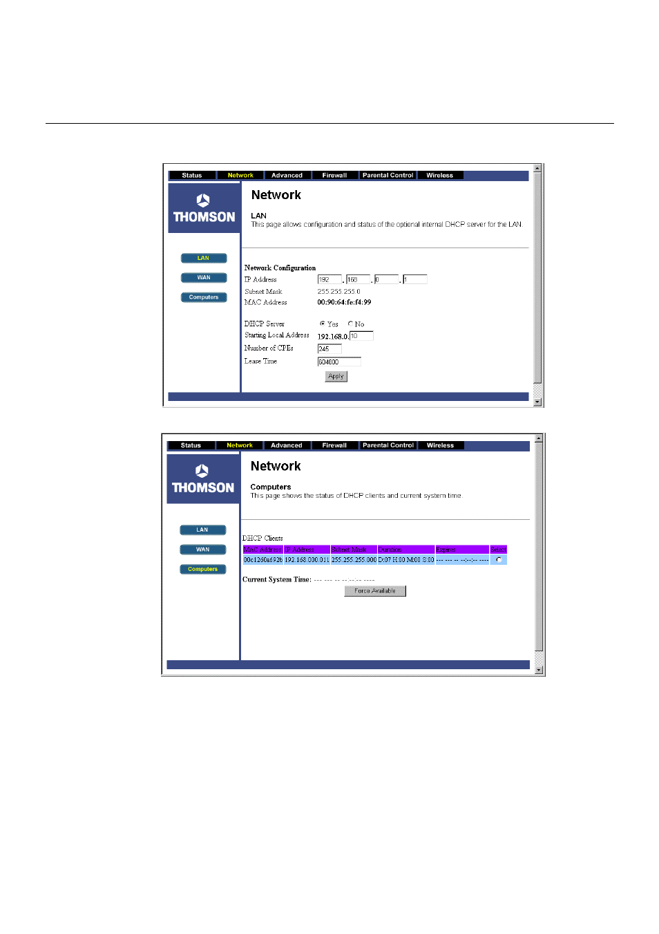 Chapter 3: advanced configuration | Technicolor - Thomson TCW710 User Manual | Page 46 / 81