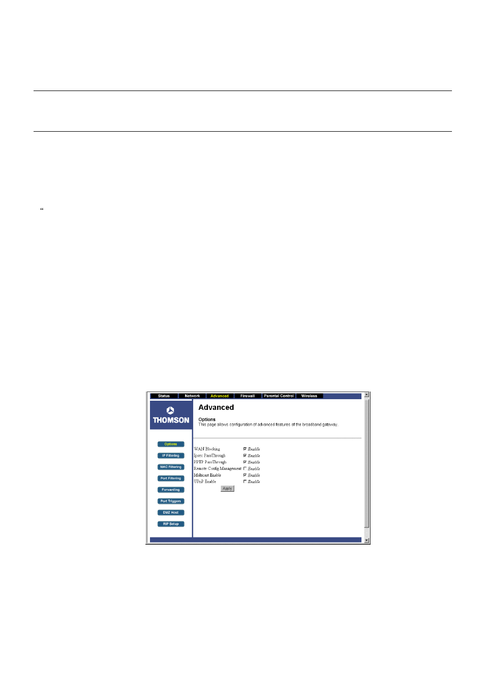 Chapter 3: advanced configuration | Technicolor - Thomson TCW710 User Manual | Page 47 / 81