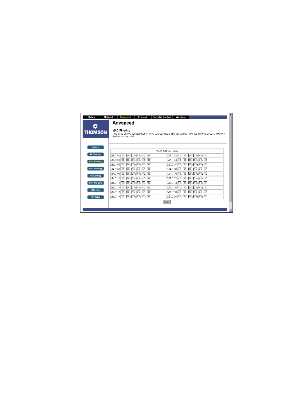 Chapter 3: advanced configuration | Technicolor - Thomson TCW710 User Manual | Page 49 / 81