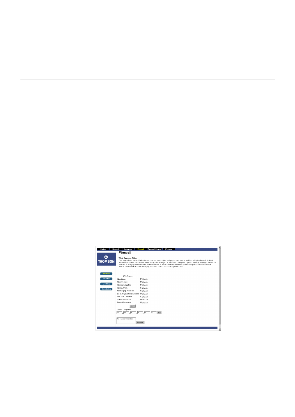 Chapter 3: advanced configuration | Technicolor - Thomson TCW710 User Manual | Page 56 / 81