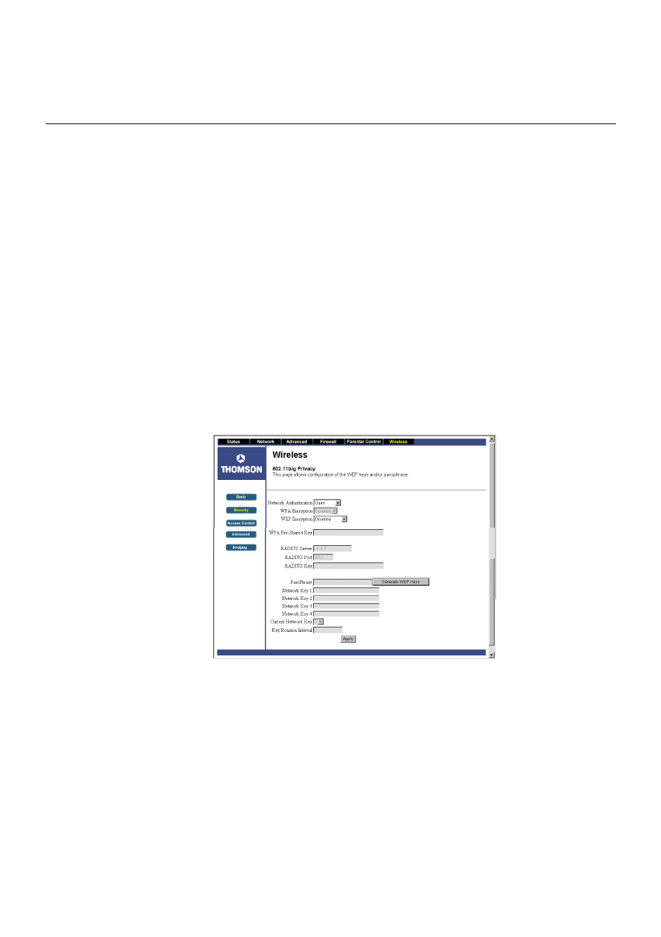 Chapter 3: advanced configuration | Technicolor - Thomson TCW710 User Manual | Page 64 / 81