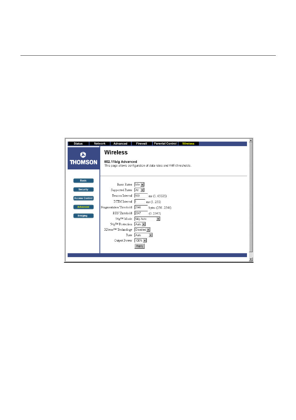 Chapter 3: advanced configuration | Technicolor - Thomson TCW710 User Manual | Page 67 / 81