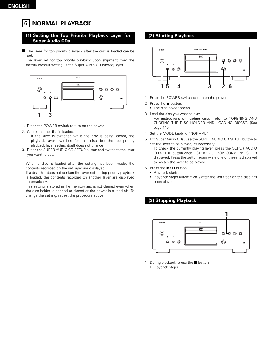 Normal playback, 6 normal playback | Technicolor - Thomson DCD-SA1 User Manual | Page 12 / 86