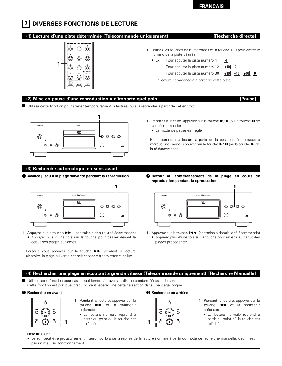 7 diverses fonctions de lecture | Technicolor - Thomson DCD-SA1 User Manual | Page 35 / 86