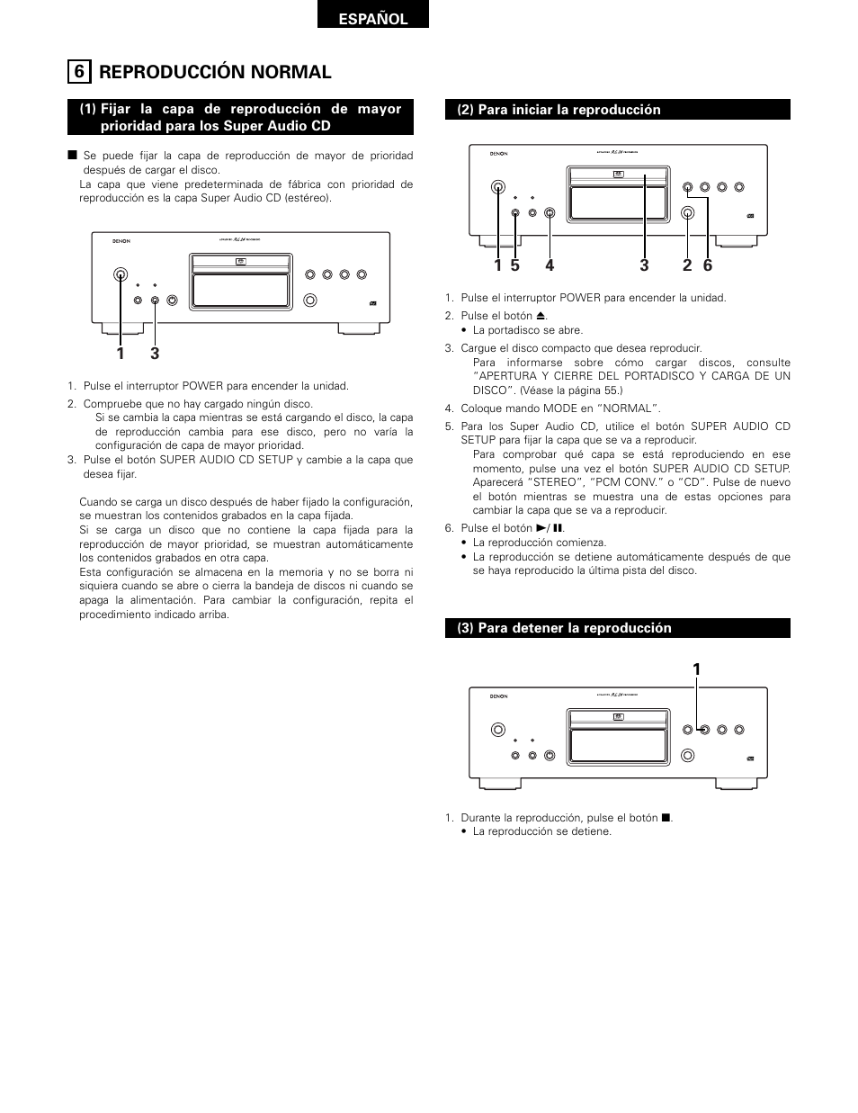 6 reproducción normal | Technicolor - Thomson DCD-SA1 User Manual | Page 56 / 86