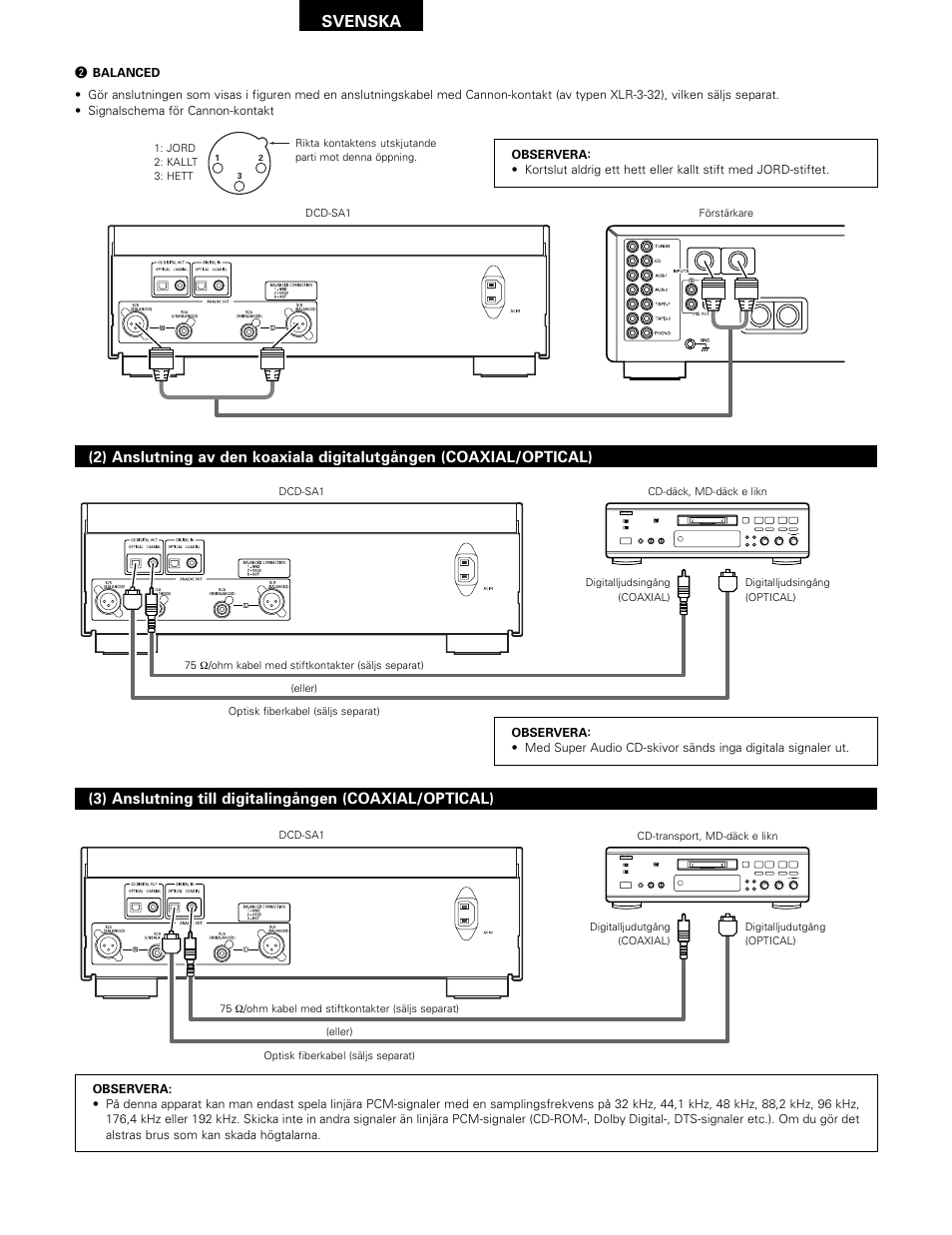 Svenska | Technicolor - Thomson DCD-SA1 User Manual | Page 73 / 86