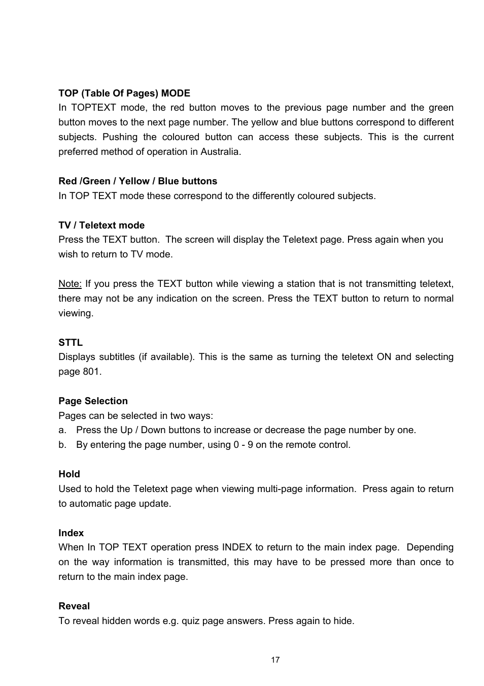 Technicolor - Thomson TU-SZT105A User Manual | Page 17 / 24