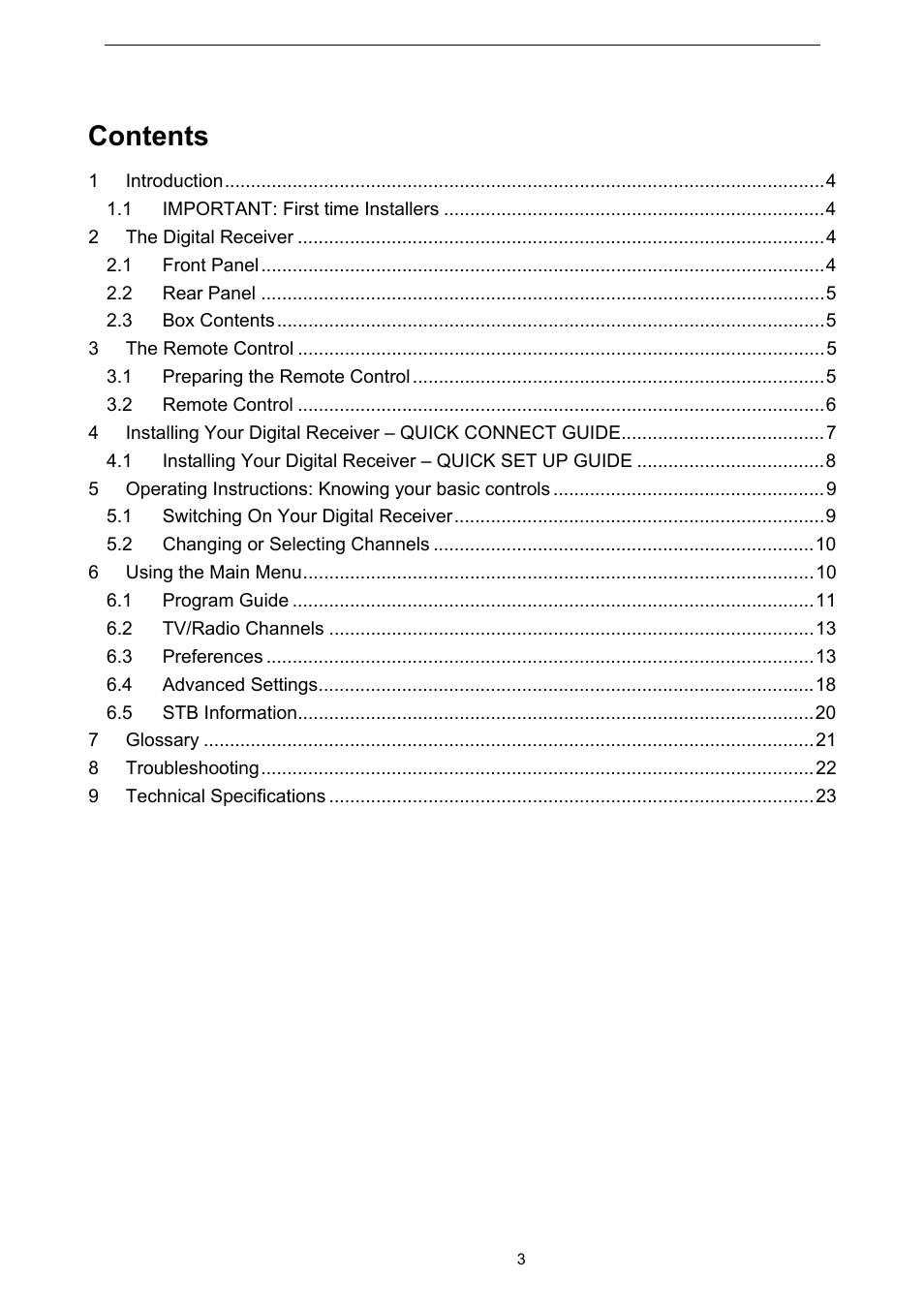 Technicolor - Thomson TU-SZT105A User Manual | Page 3 / 24