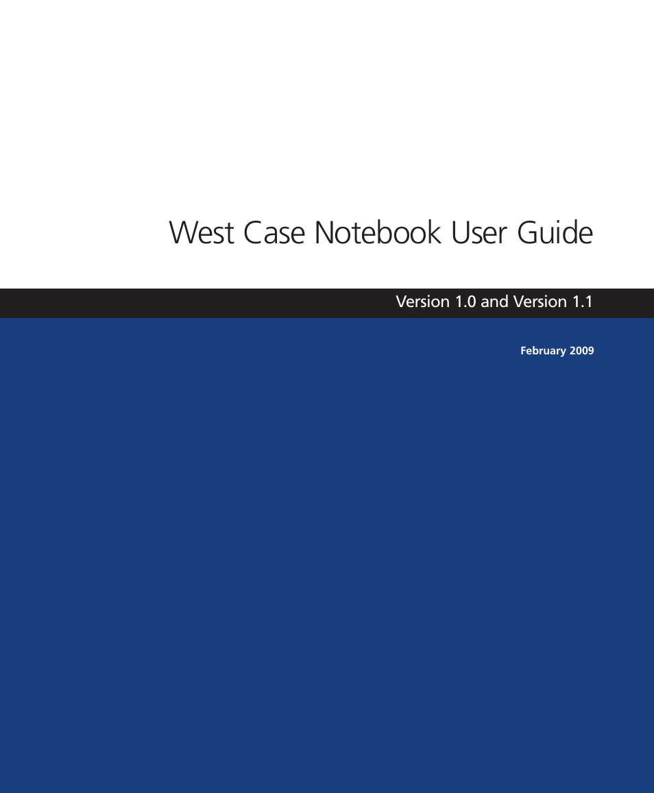 Technicolor - Thomson West Case Notebook User Manual | 80 pages