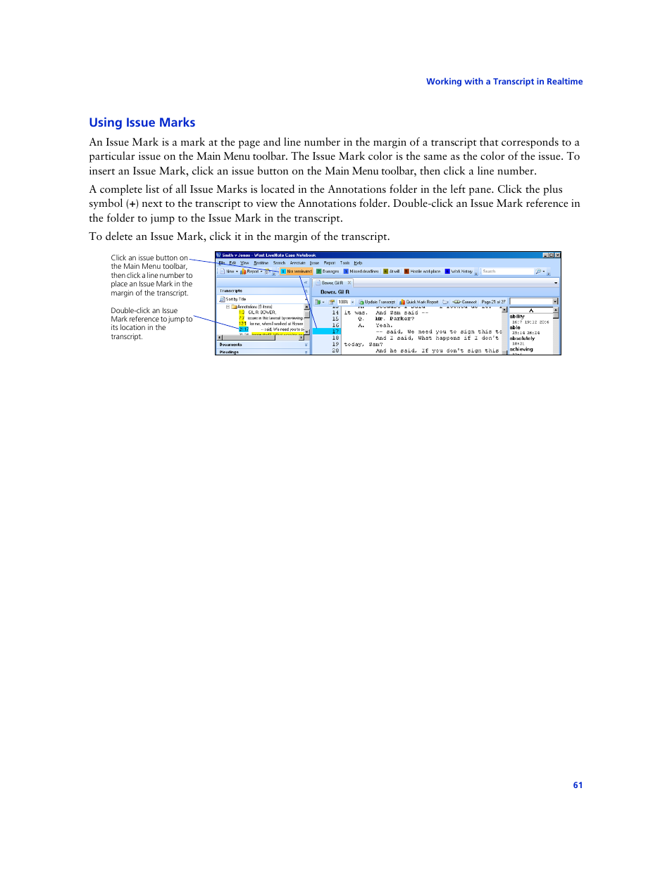 Using issue marks | Technicolor - Thomson West Case Notebook User Manual | Page 69 / 80