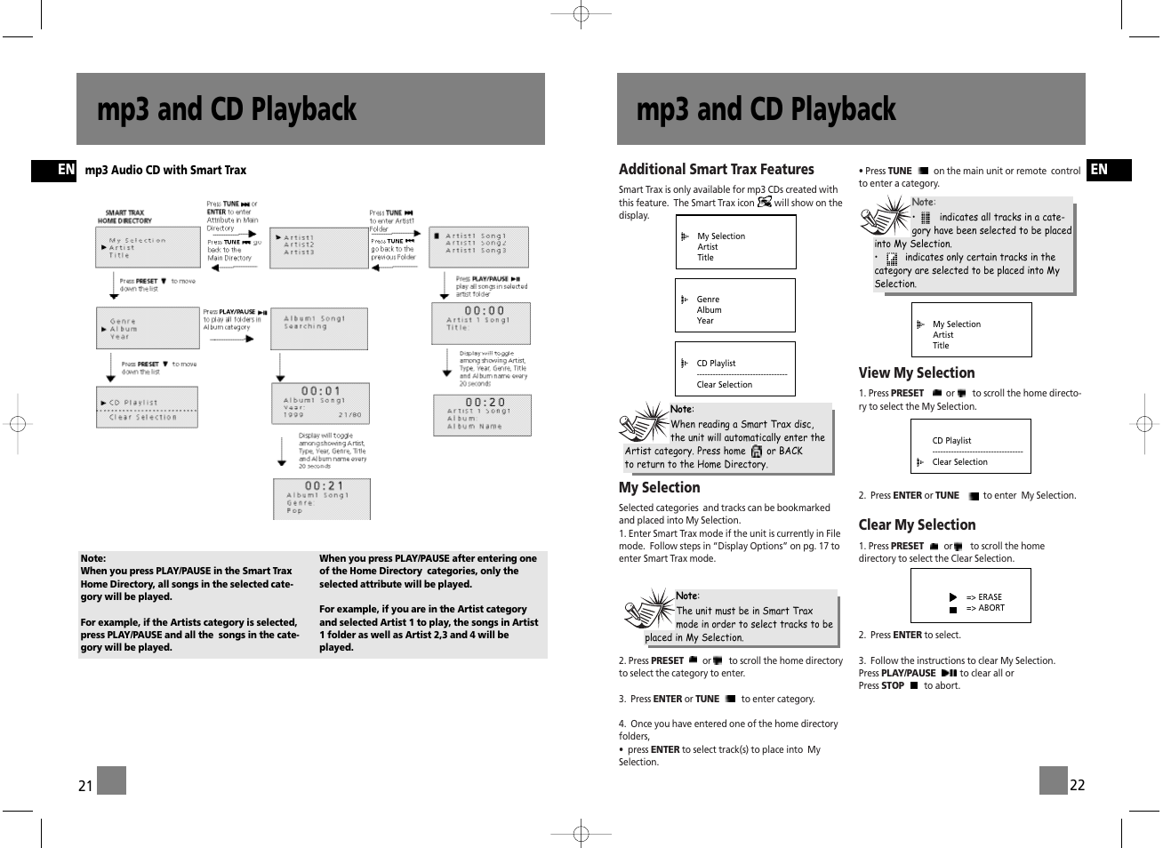 Mp3 and cd playback | Technicolor - Thomson TM9255 User Manual | Page 13 / 15