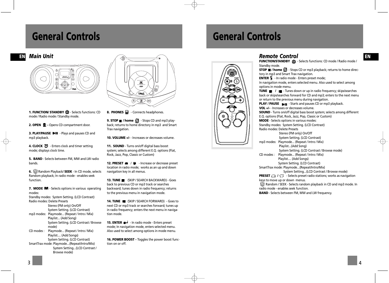 General controls | Technicolor - Thomson TM9255 User Manual | Page 4 / 15