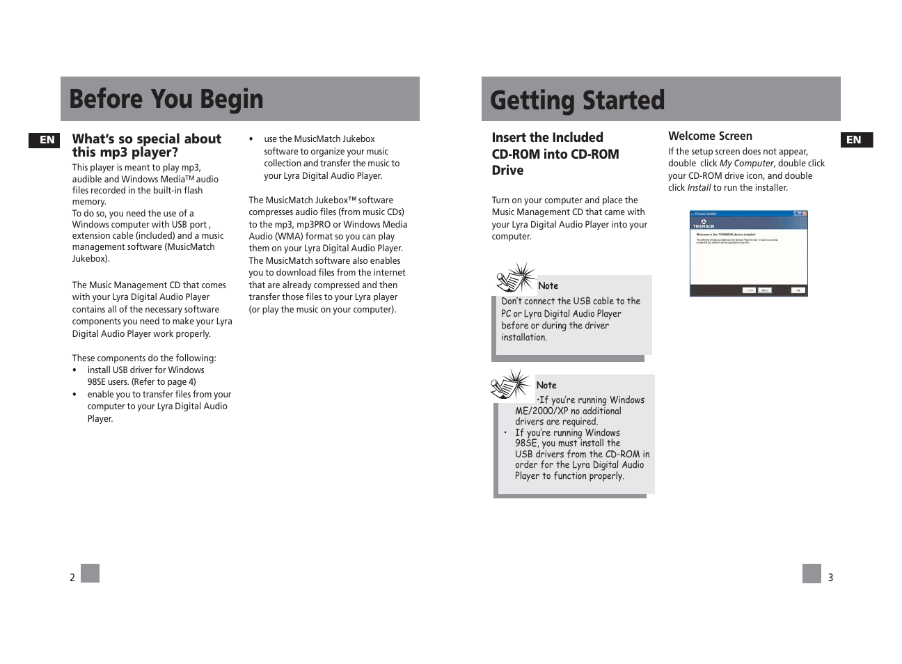 Before you begin, Getting started | Technicolor - Thomson PDP22G1K User Manual | Page 19 / 24