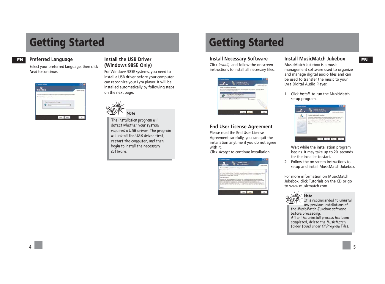 Getting started | Technicolor - Thomson PDP22G1K User Manual | Page 20 / 24